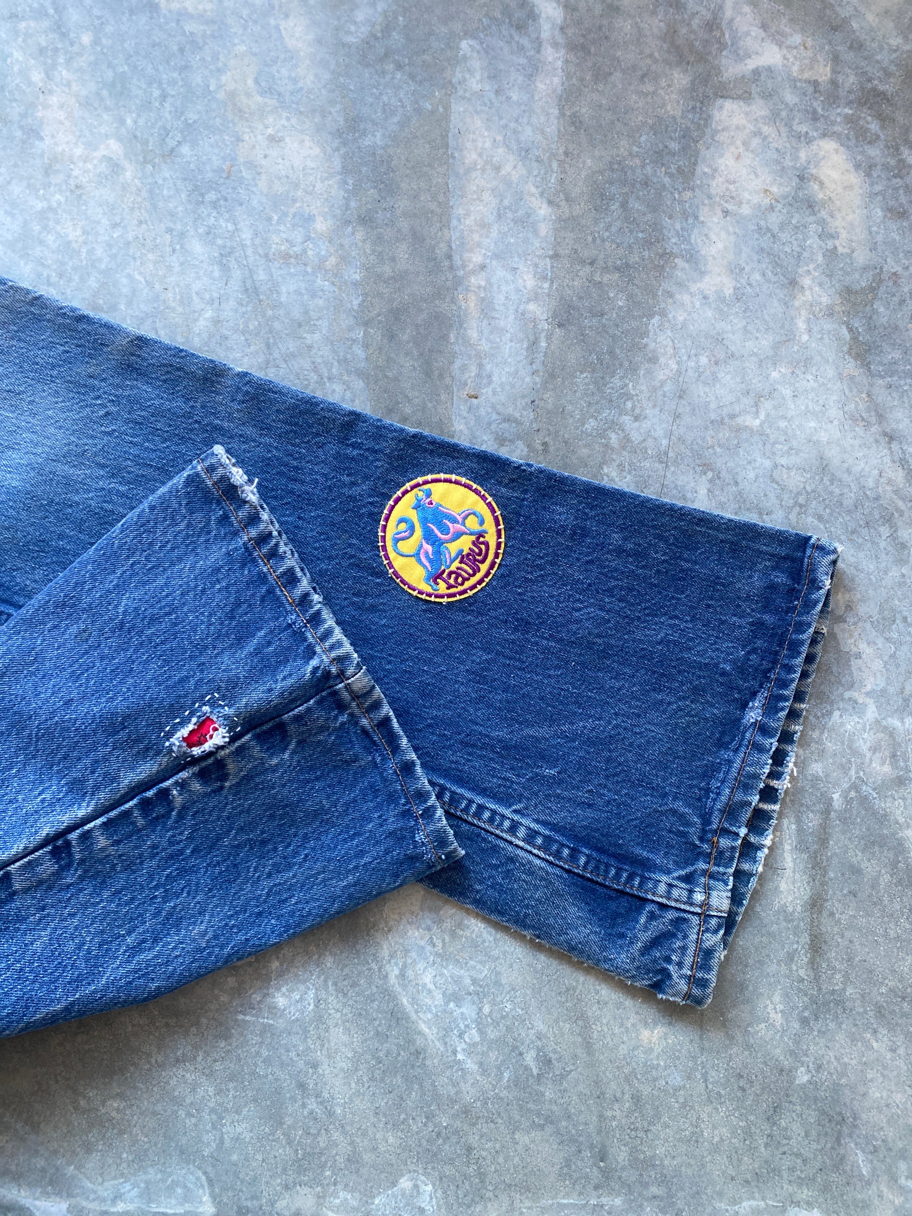70s levi's 646 patchwork hippy jeans