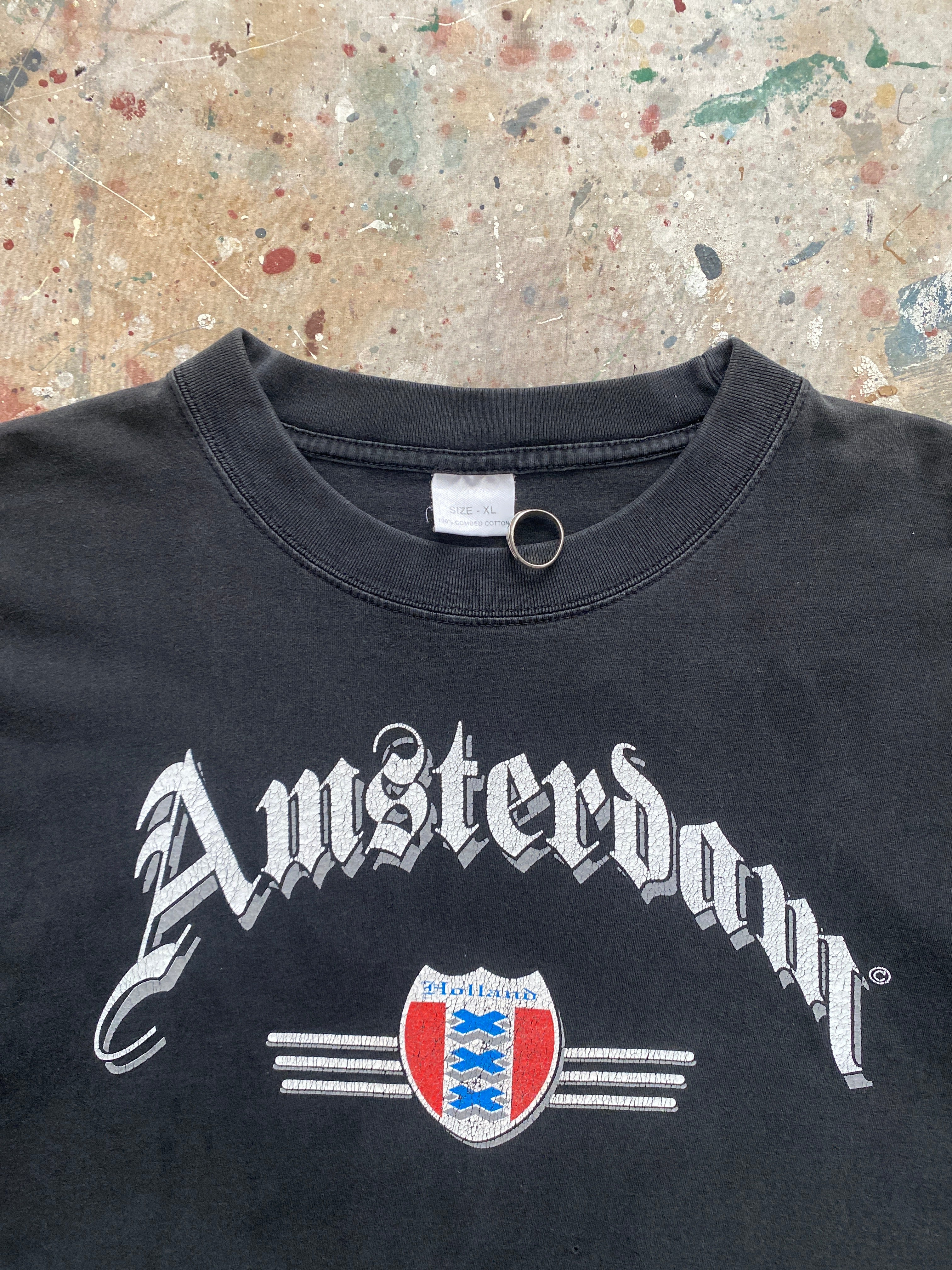 00s faded black amsterdam long sleeve tee