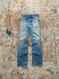 90s distressed bootcut wrangler jeans