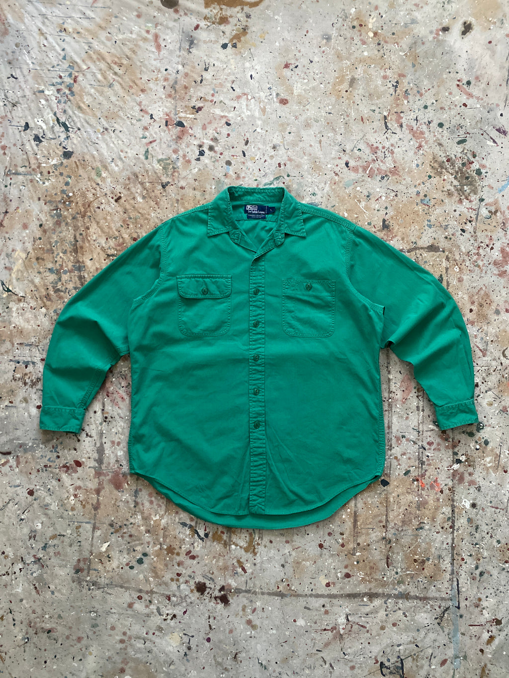 90s PRL dungaree work shirt