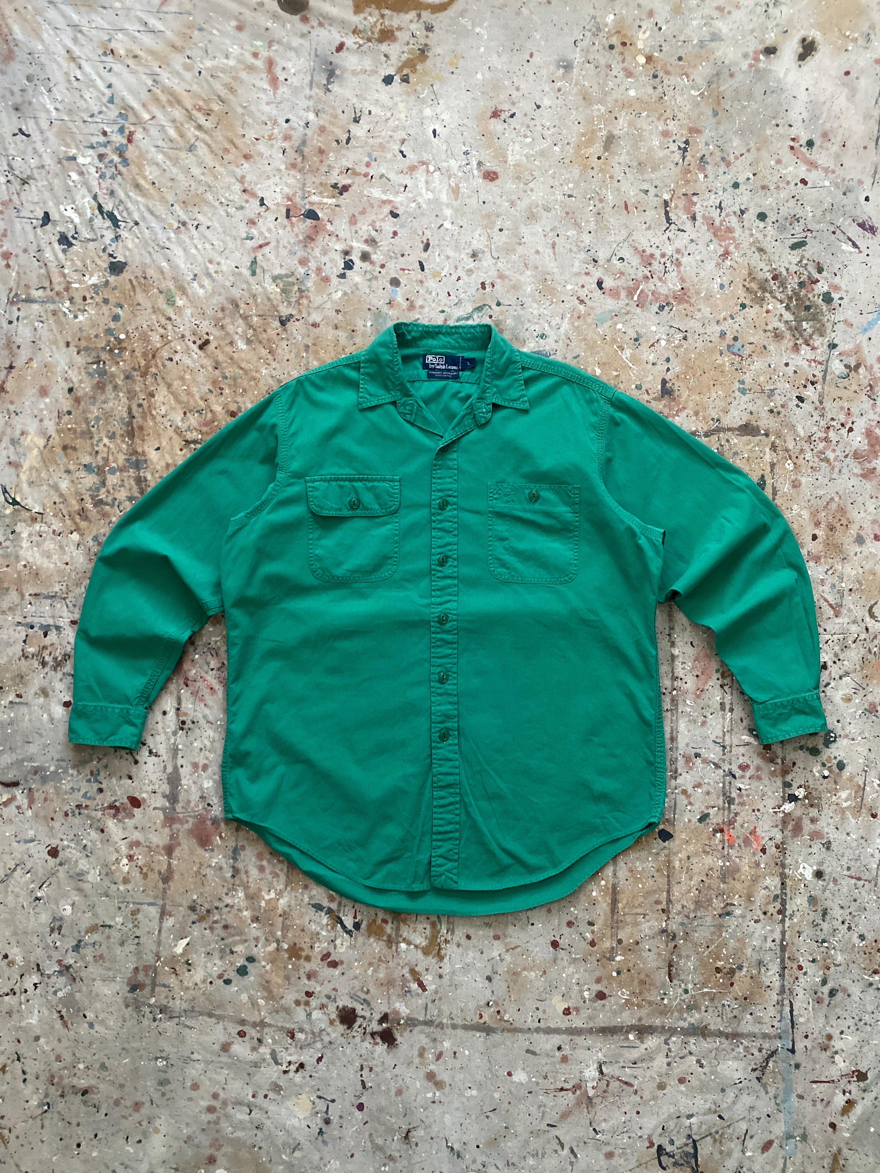 90s PRL dungaree work shirt