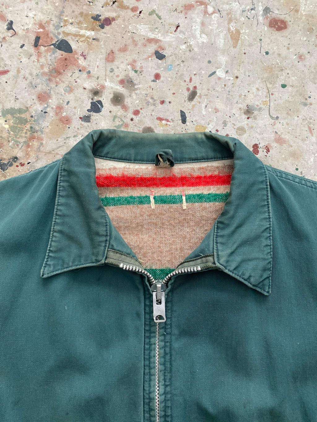 60s lincoln green blanket lined big mac work jacket