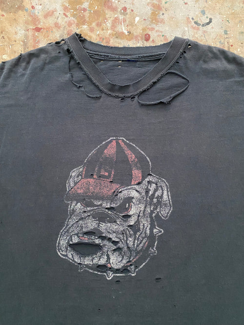 00s faded black georgia bulldogs distressed tank