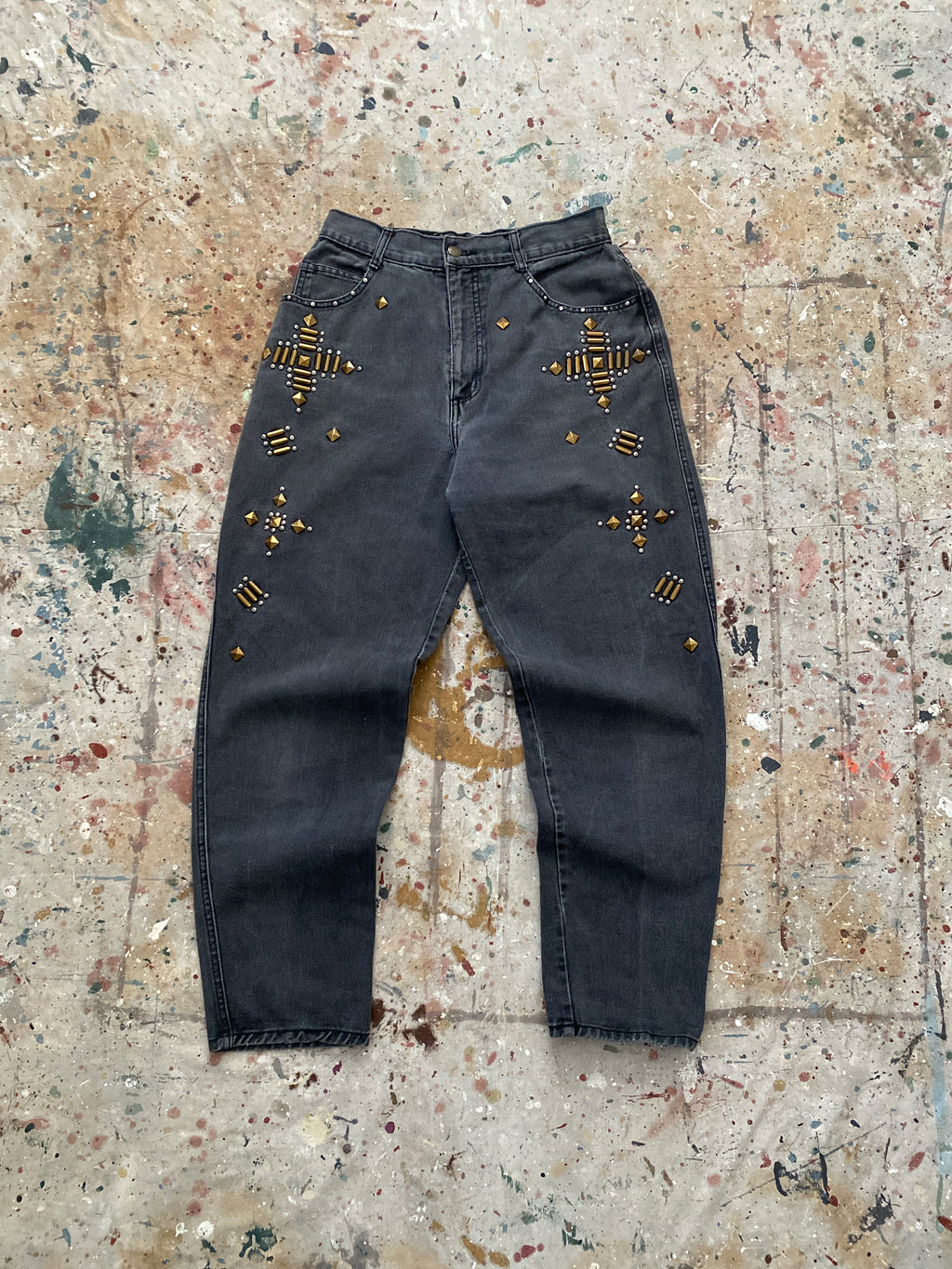 90s studded black jeans