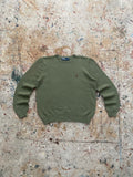 90s PRL sage green cotton knit sweater