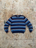 90s PRL striped cotton knit sweater