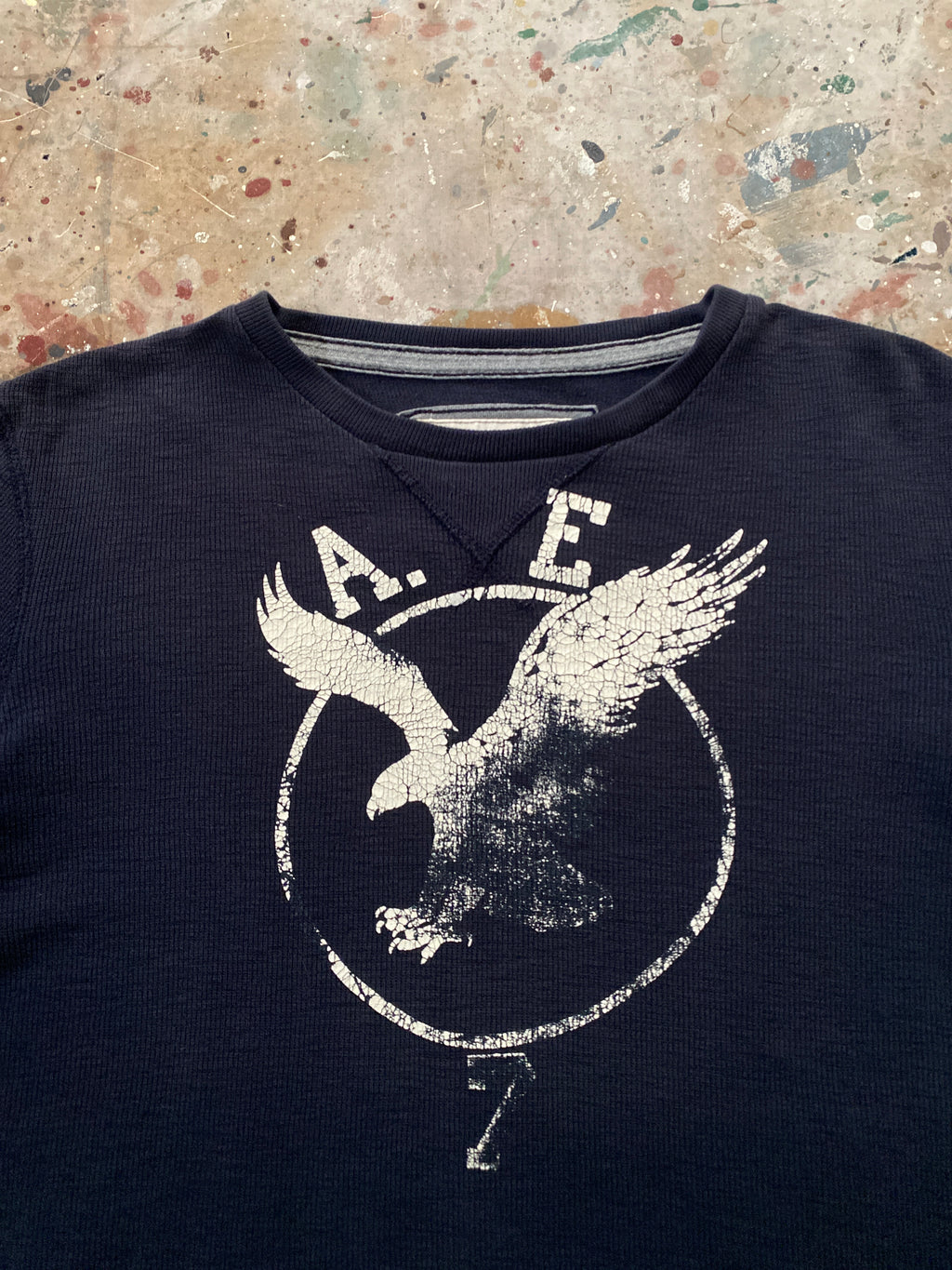 00s american eagle navy thermal long sleeve