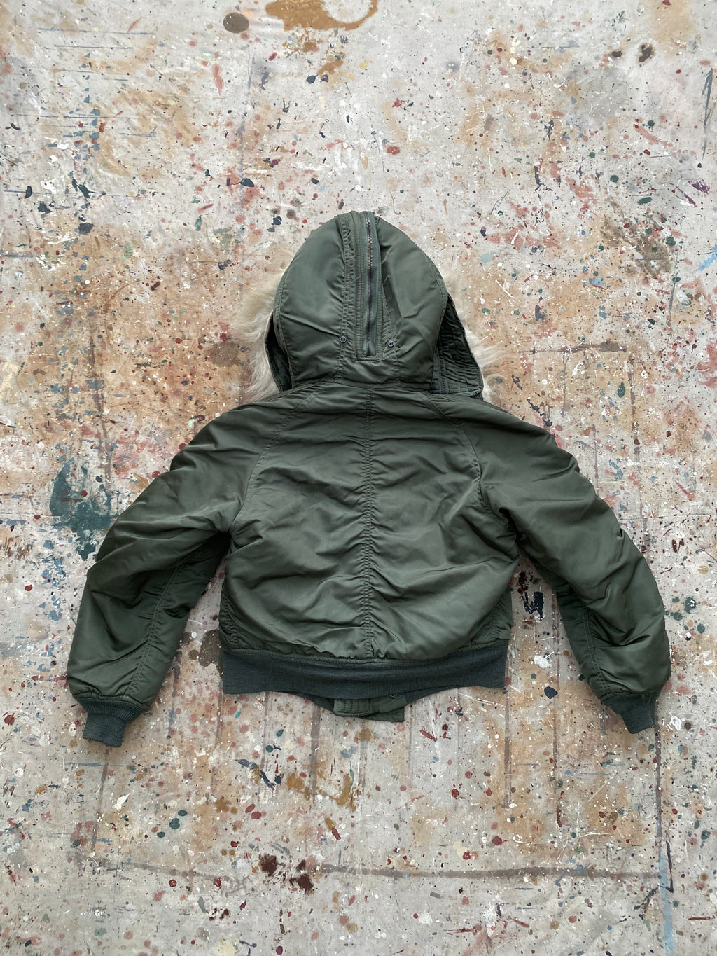 80s alpha industries cropped snorkel parka