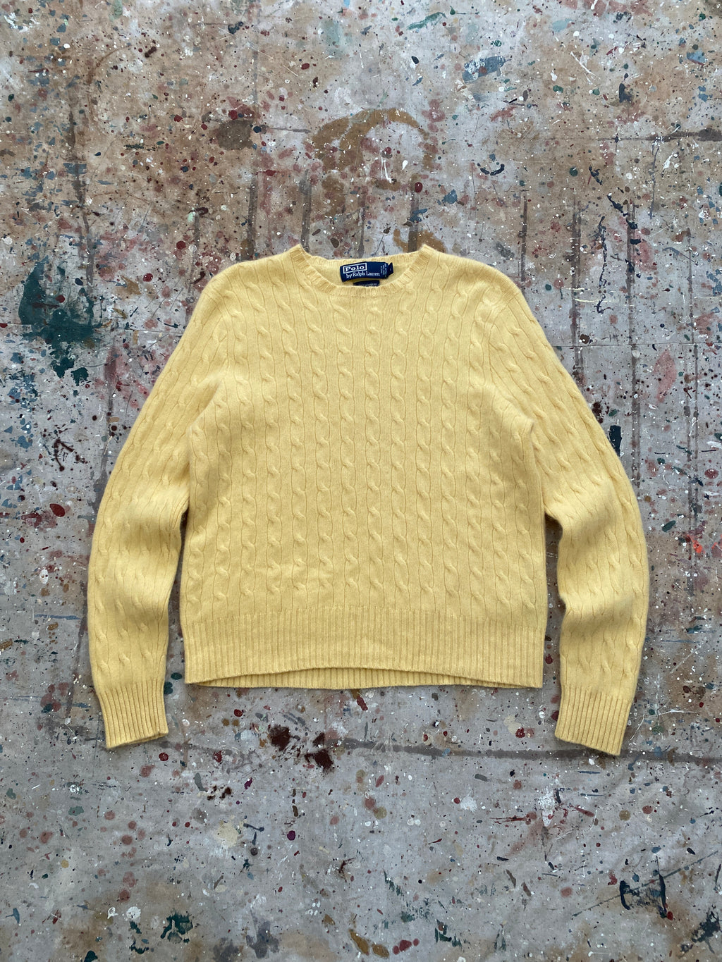 90s pale yellow PRL cashmere sweater