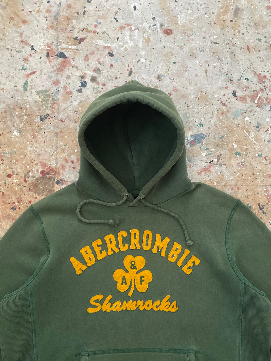00s abercrombie and fitch shamrocks heavy weight hoodie