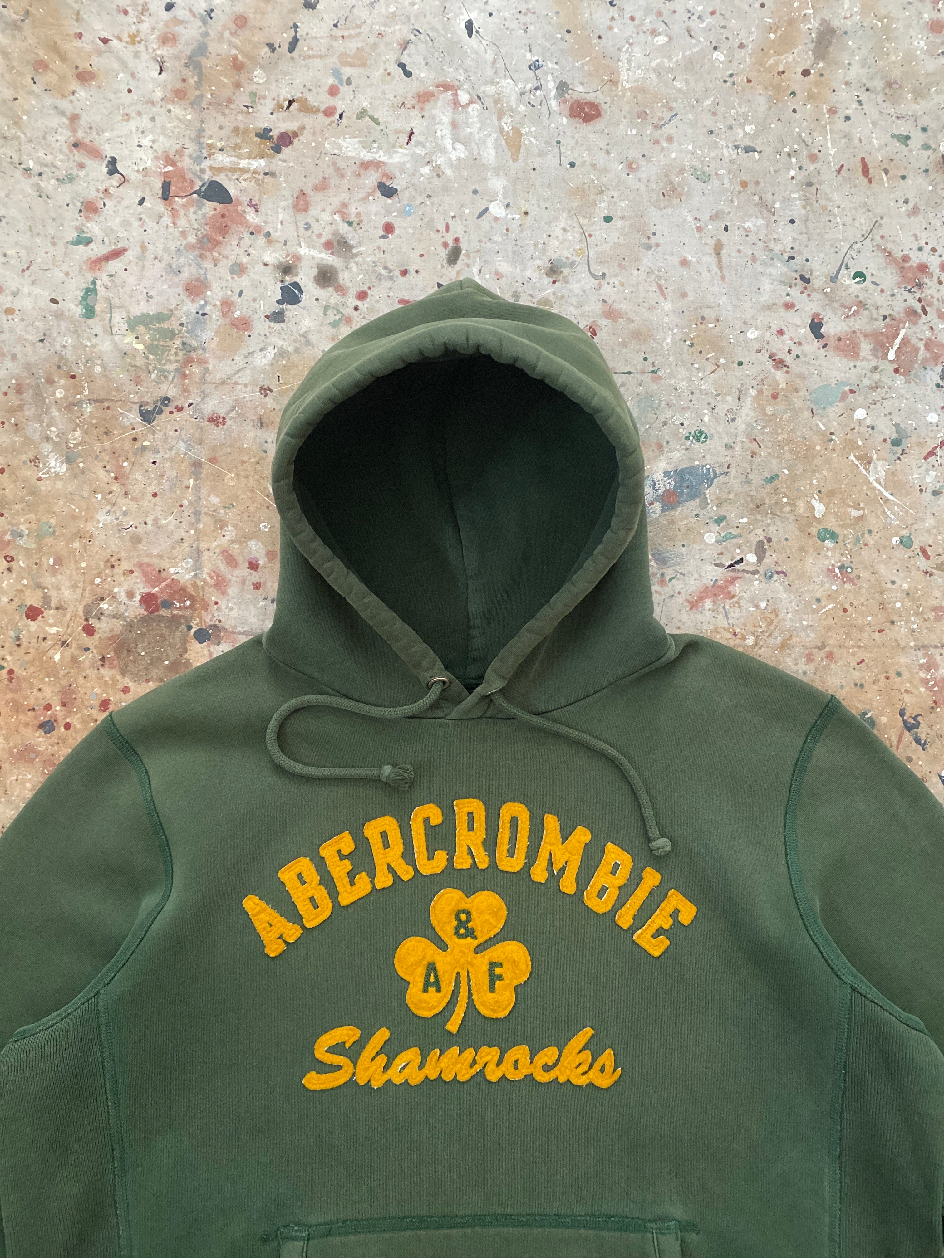 00s abercrombie and fitch shamrocks heavy weight hoodie