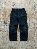 90s black carhartt double knee canvas pants