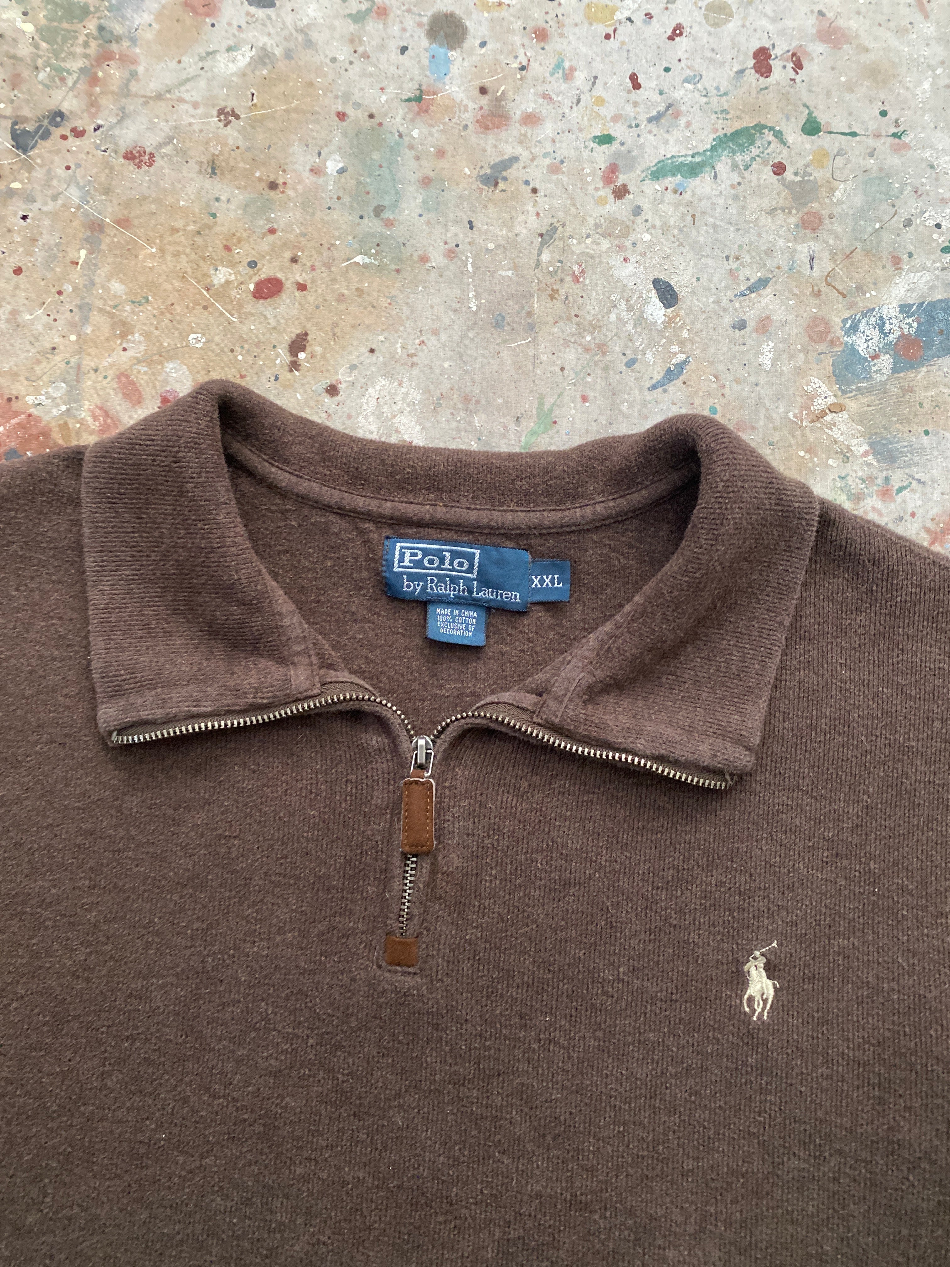 90s PRL quarter zip sweater