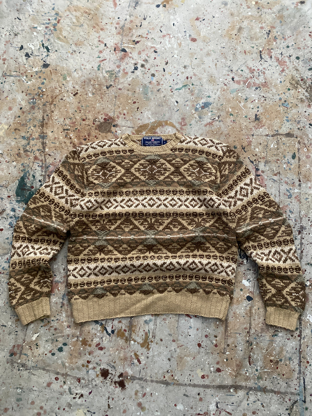 90s polo sportsman knit sweater