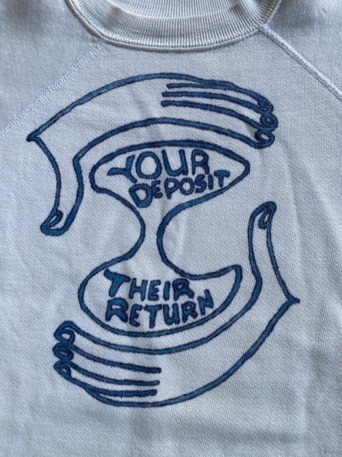 60s hand drawn short sleeve sweat