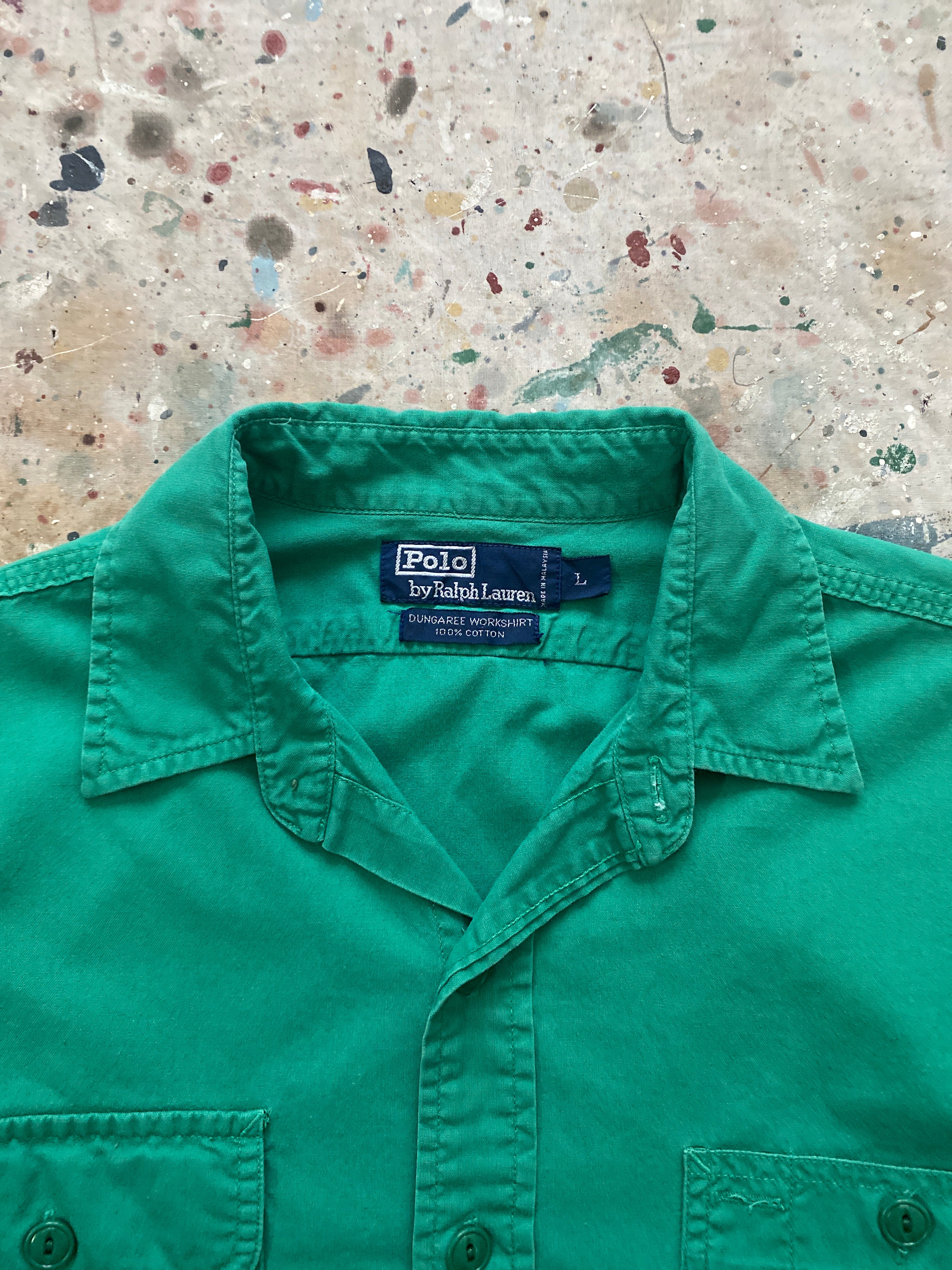 90s PRL dungaree work shirt