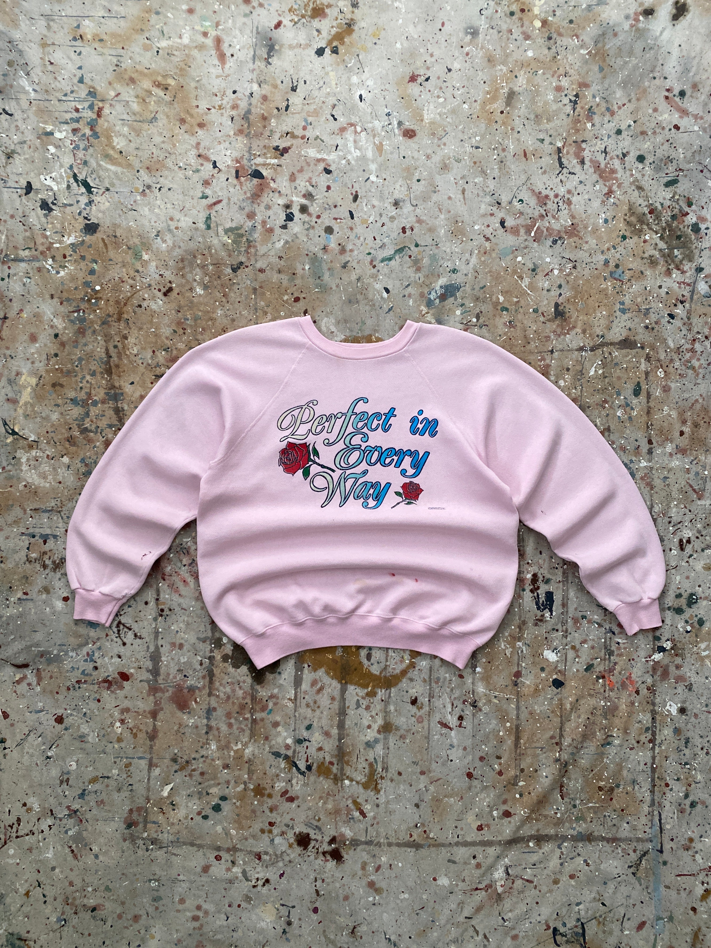 80s "perfect" pink raglan sweatshirt