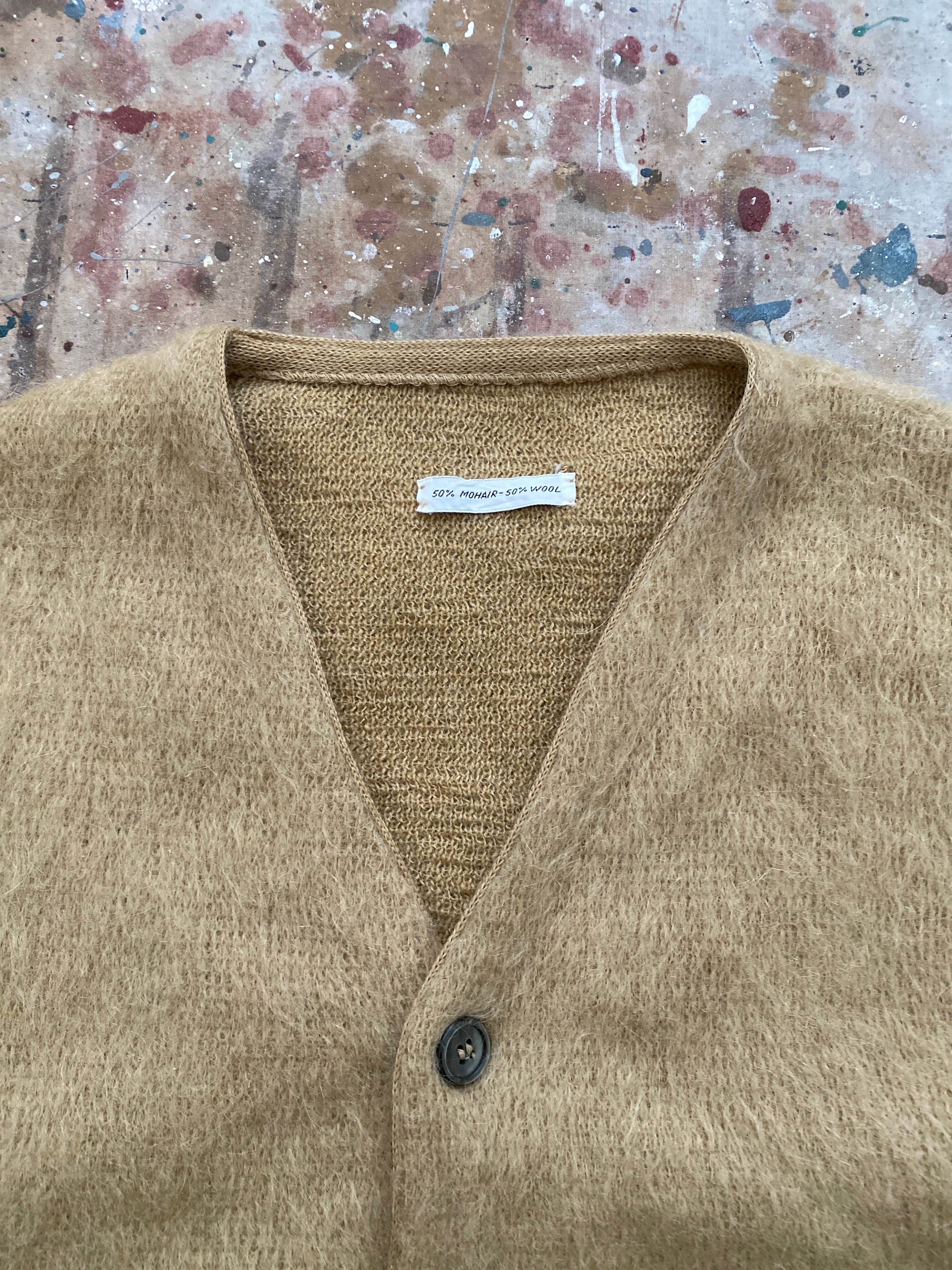 60s mohair cardigan sweater
