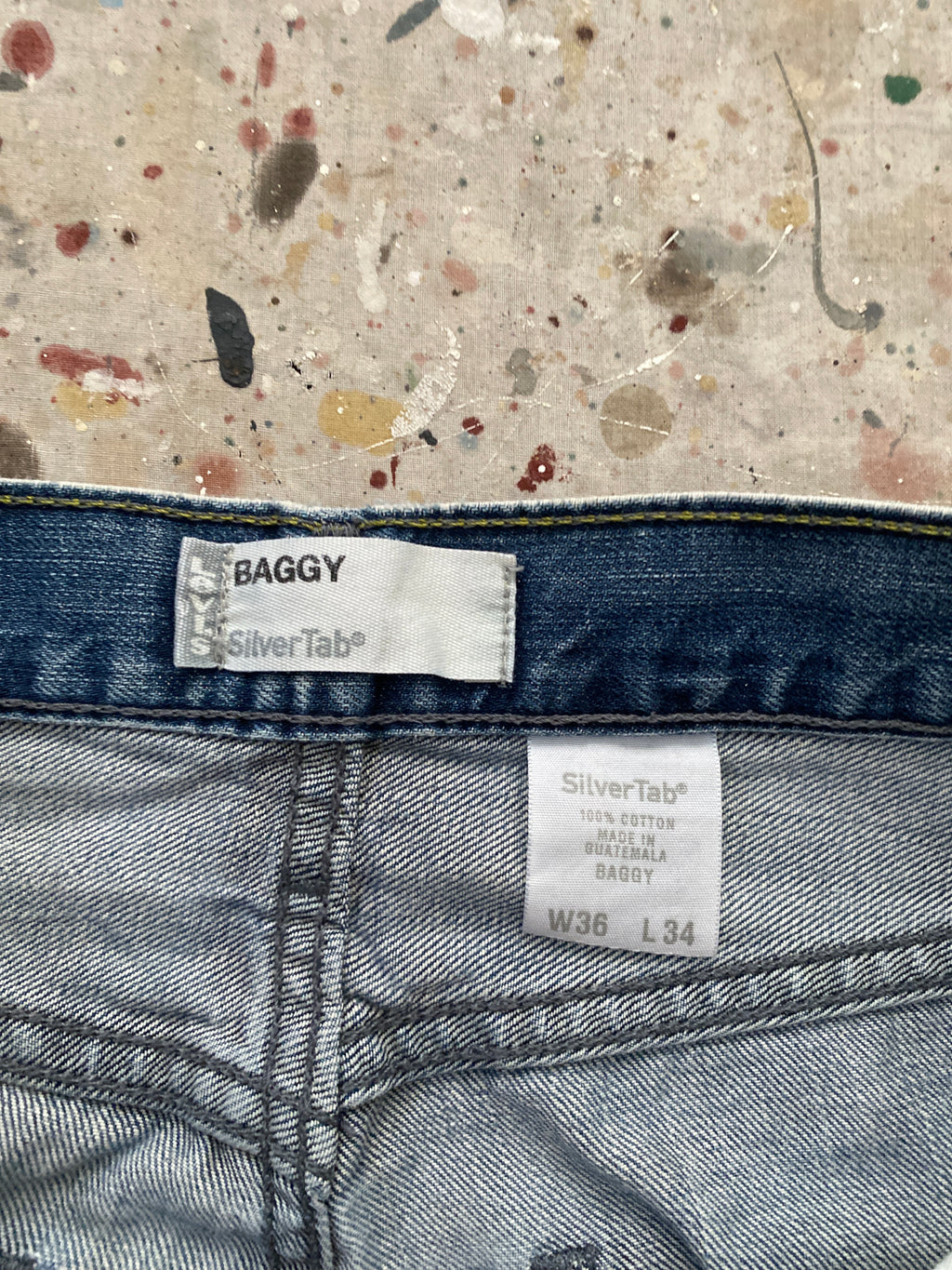 90s levi's baggy silver tab jeans