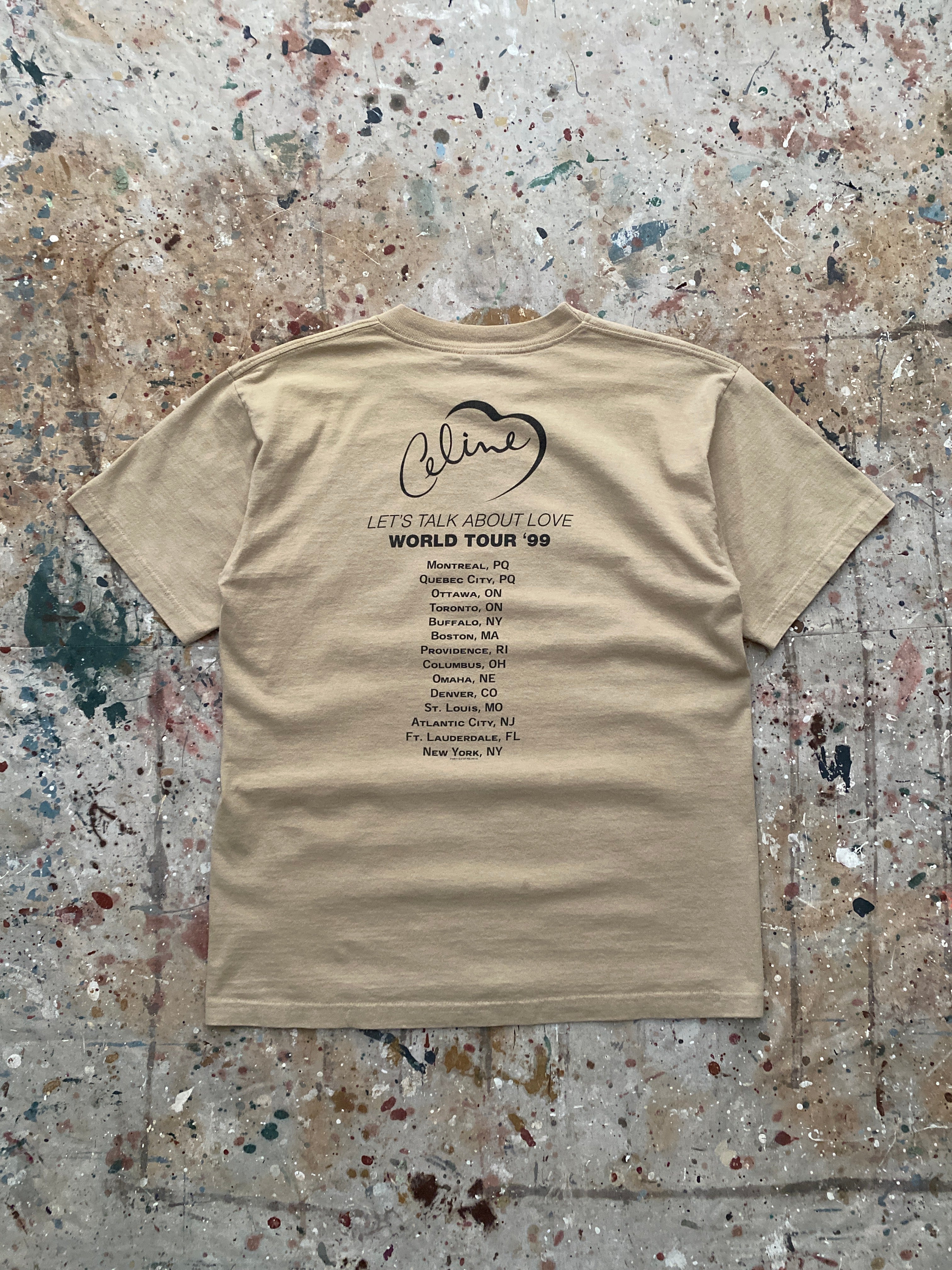 1999 celine dion tour tee