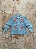 60s embroidered denim shirt