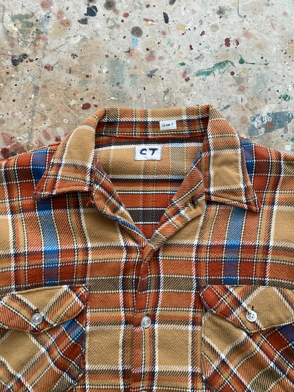 70s oshkosh flannel shirt