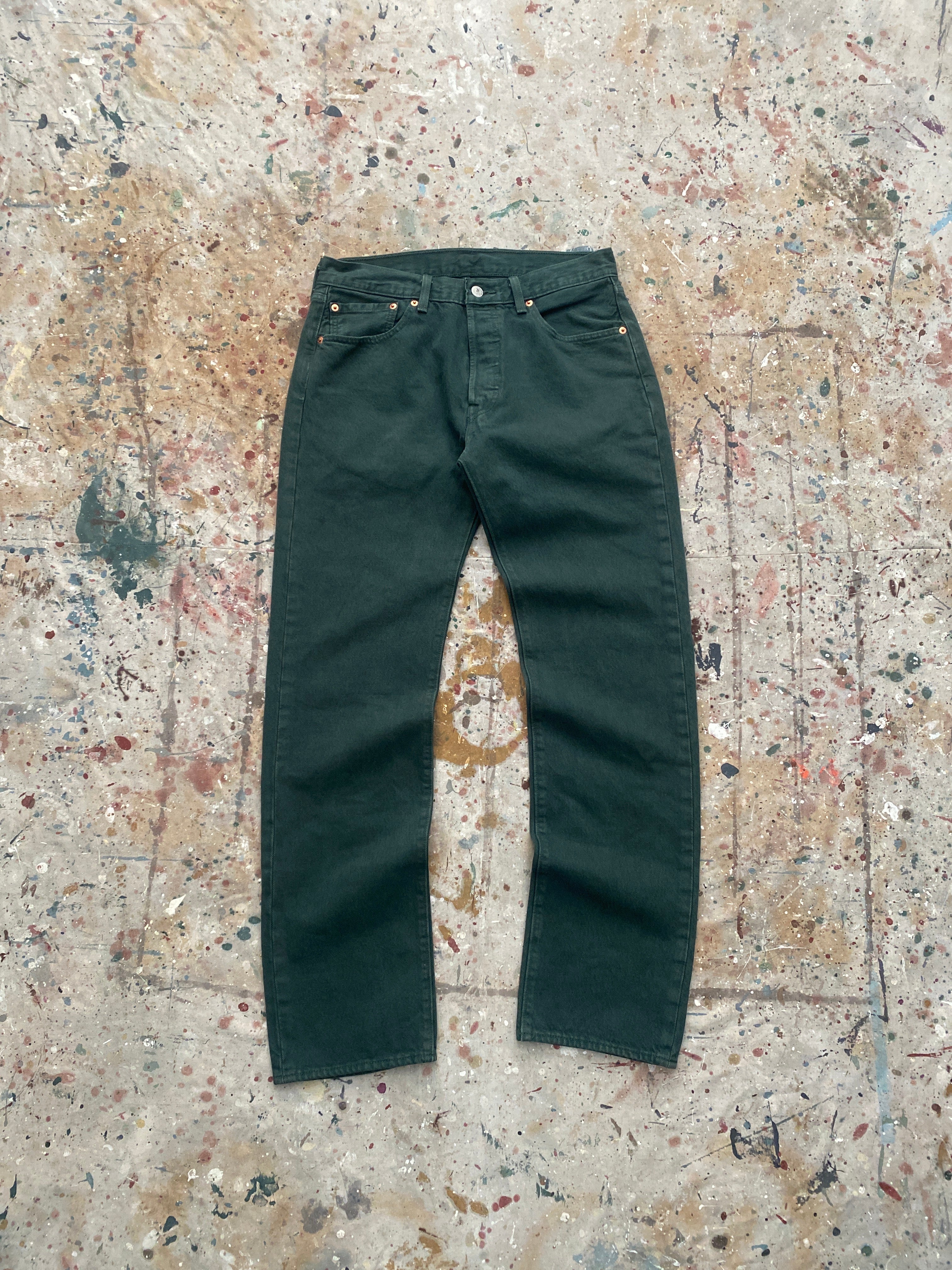 overdyed green levi's 501