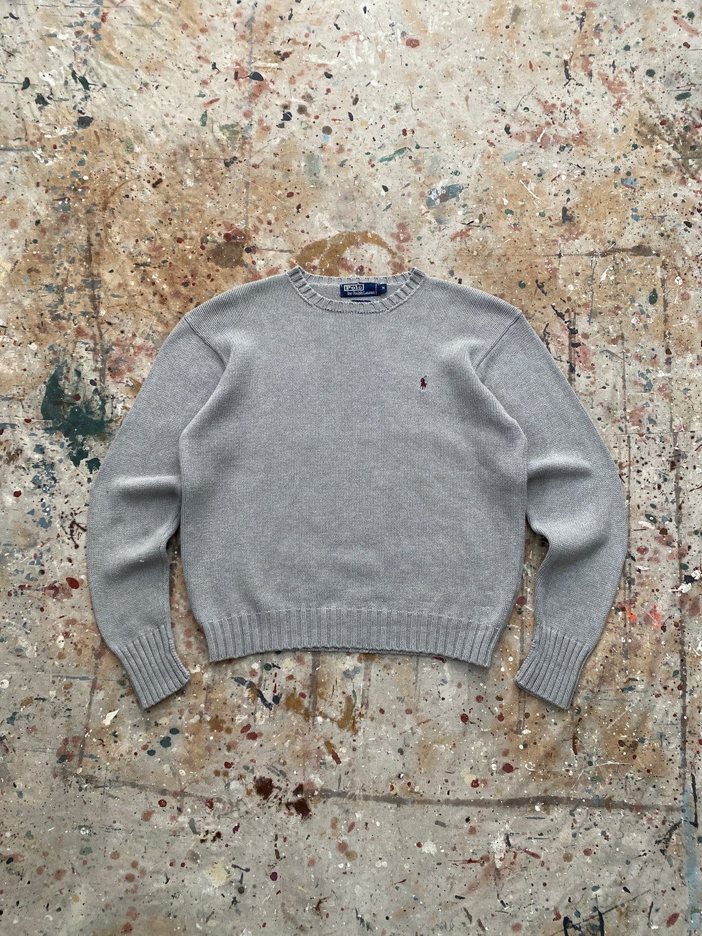 90s PRL knit cotton sweater