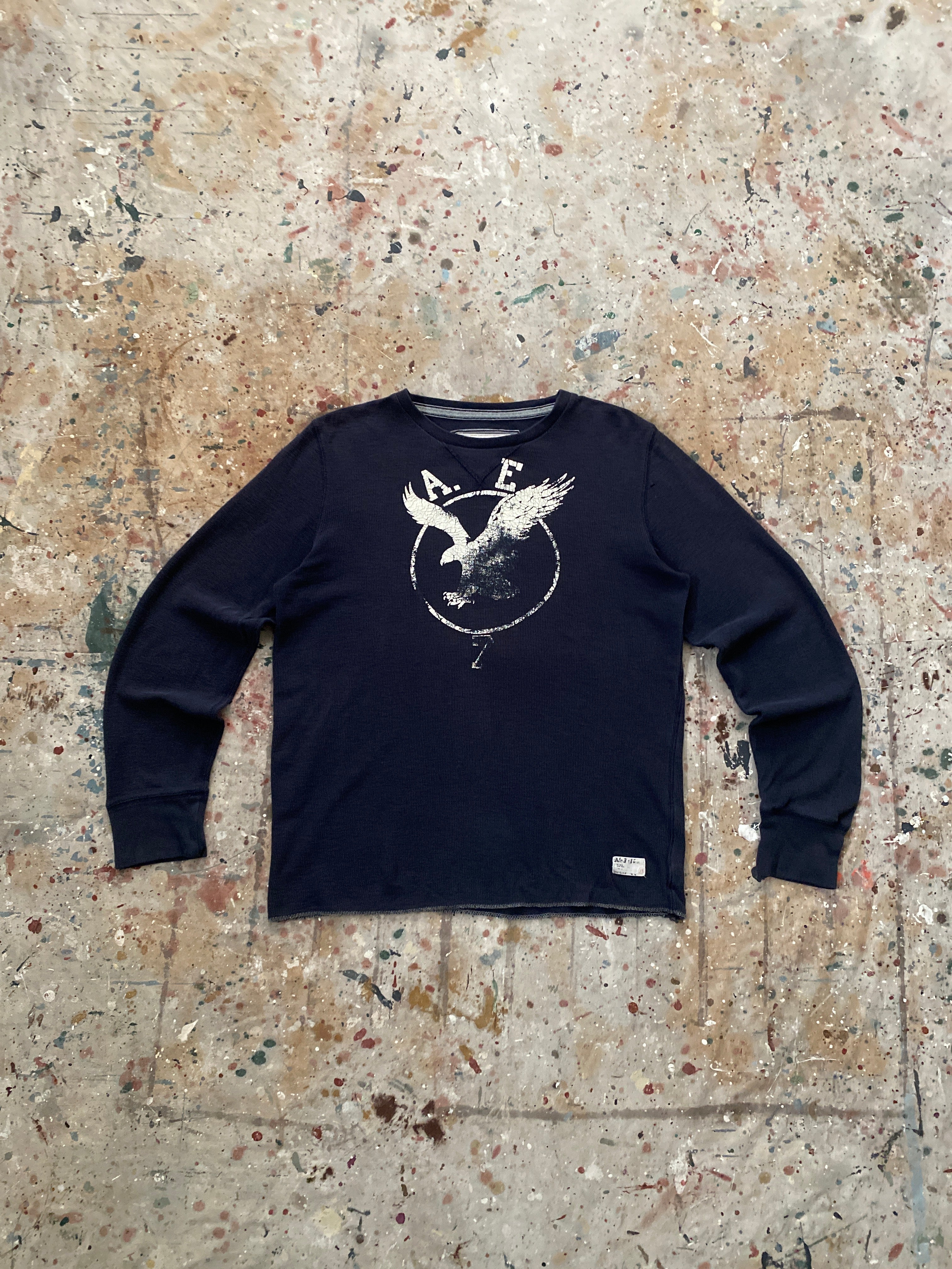 00s american eagle navy thermal long sleeve