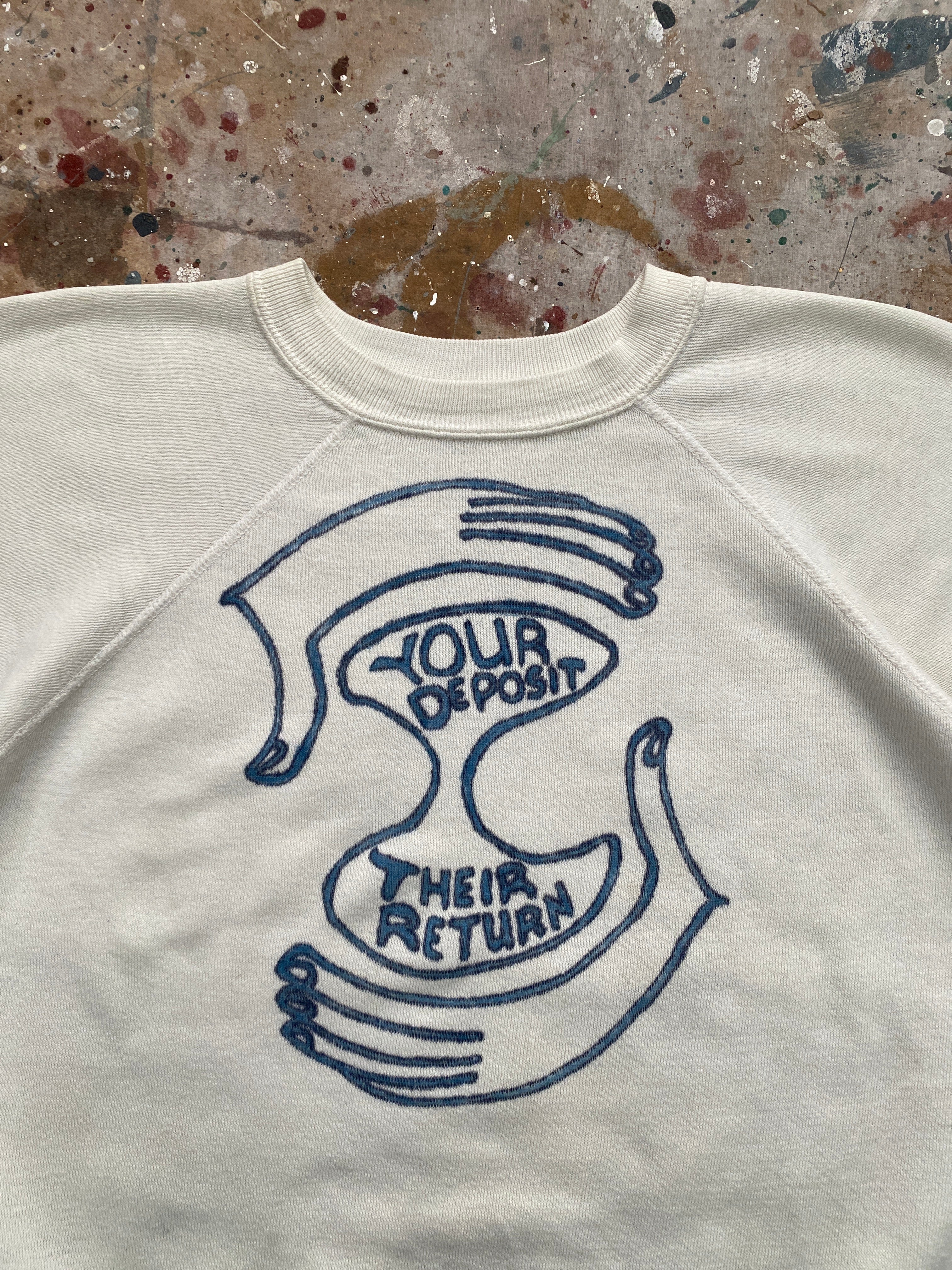 60s hand drawn short sleeve sweat