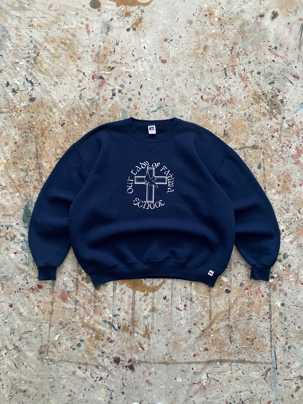 90s catholic school russell sweatshirt