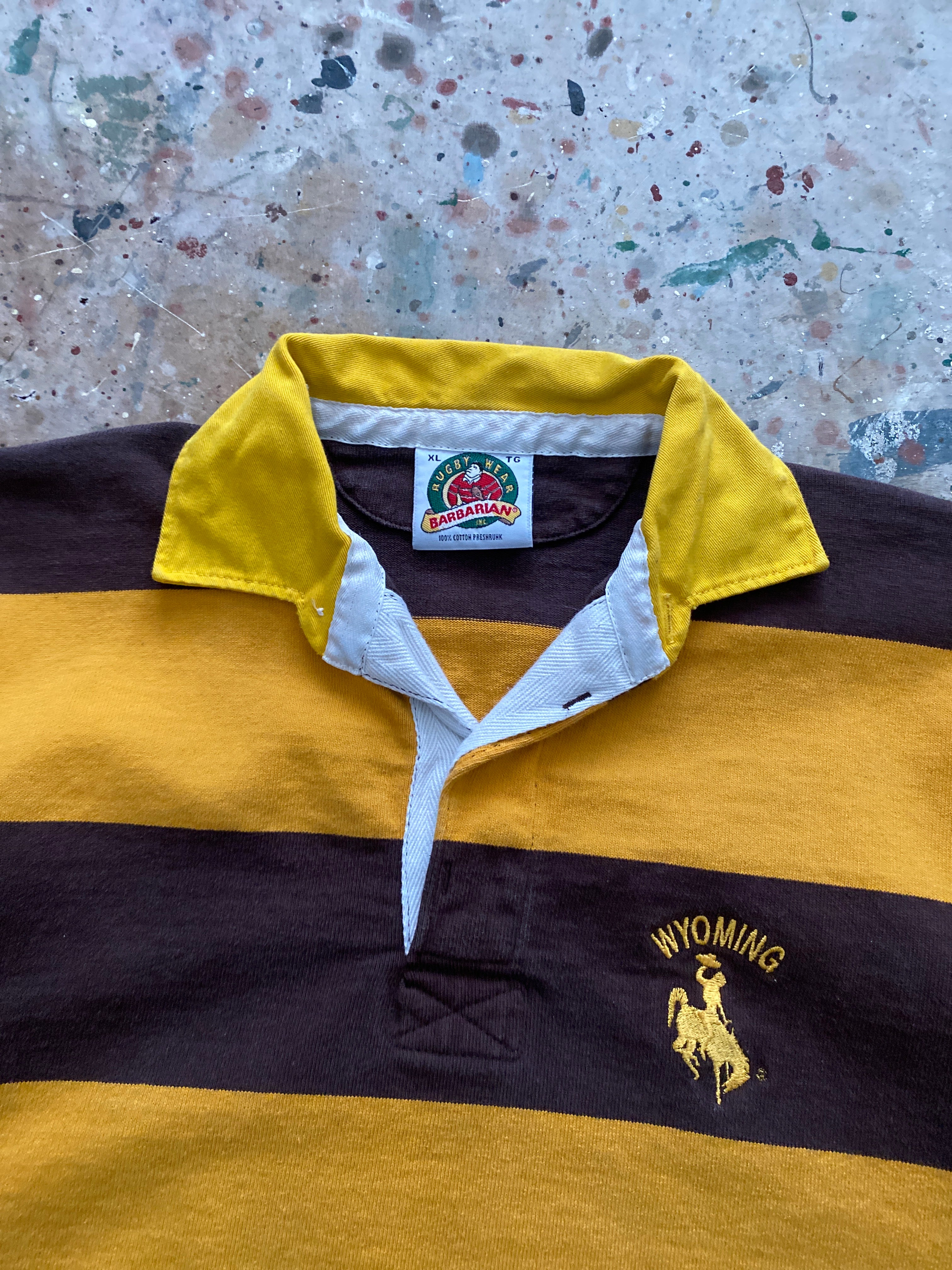 wyoming cowboys rugby shirt