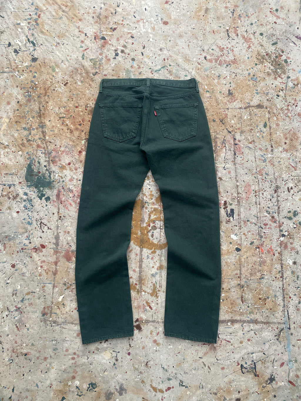 overdyed green levi's 501